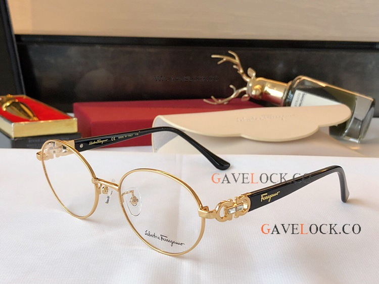 High-end Ferragamo sf3539 Eyeglasses Black&Gold Eyewear